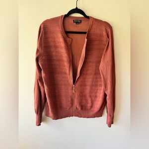 Elegant Rust Cardigan Sweater